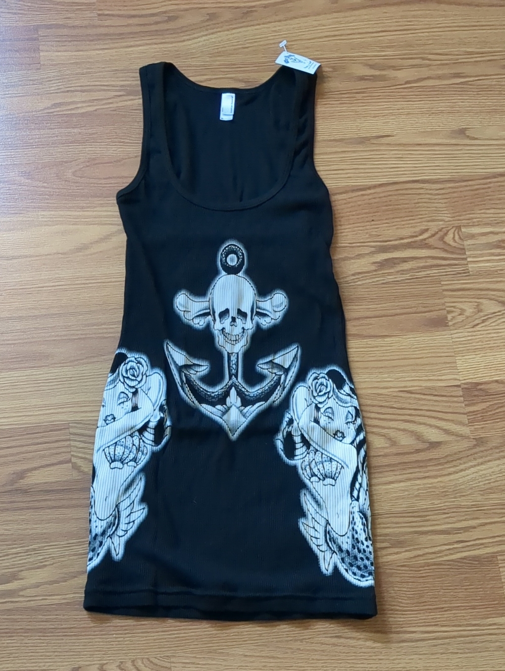Vintage American Apparel Wee Devils Tattoo Tank Top Rose City Graphic M L